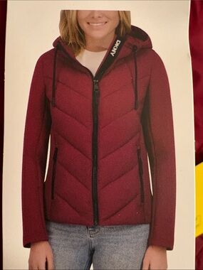 DKNY Quilted Hooded Puffer Jacket